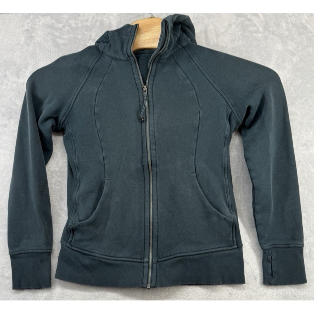 Lululemon Scuba Hoodie Light Cotton Fleece Full-Zip Submarine Women's Size 8